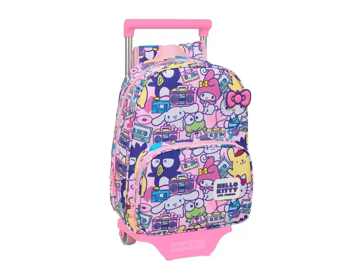 Safta Mochila Mod. 185 con Carro 705 Hello Kitty & Friends con medidas de 26x34x11cm Safta Mochila Mod. 185 con Carro 705 Hello Kitty & Friends con medidas de 26x34x11cm