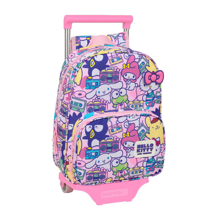 Safta Mochila Mod. 185 con Carro 705 Hello Kitty & Friends con medidas de 26x34x11cm Safta Mochila Mod. 185 con Carro 705 Hello Kitty & Friends con medidas de 26x34x11cm