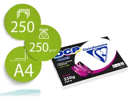 Clairefontaine DCP Coated Glossy Papel Fotocopiadora A4 250 Gramos Brillo Paquete 250 Hojas