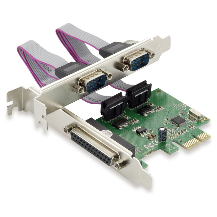 Conceptronic SPC01G Tarjeta de expansión PCIe con 1 puerto paralelo y 2 puertos serie Conceptronic SPC01G Tarjeta de expansión PCIe con 1 puerto paralelo y 2 puertos serie