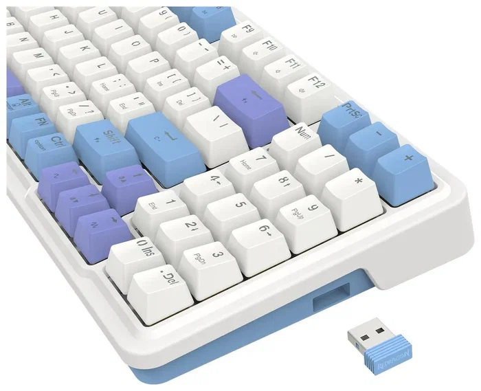 Redragon Gloria K664WBP-RGB-PRO Teclado Mecánico Inalámbrico Blanco RGB 94 Teclas QWERTY Español Redragon Gloria K664WBP-RGB-PRO Teclado Mecánico Inalámbrico Blanco RGB 94 Teclas QWERTY Español