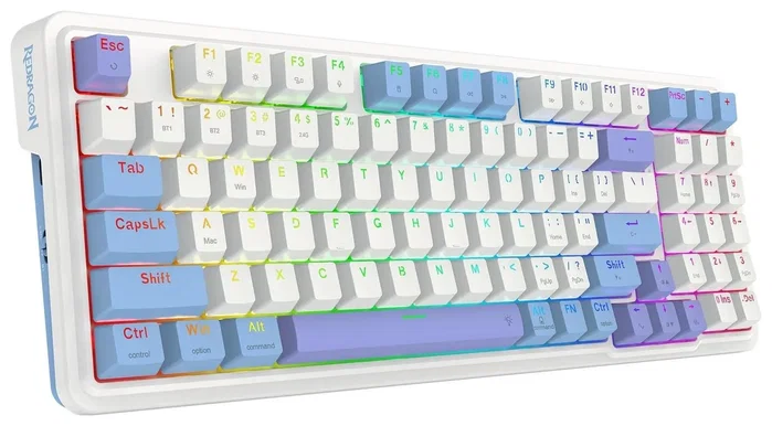 Redragon Gloria K664WBP-RGB-PRO Teclado Mecánico Inalámbrico Blanco RGB 94 Teclas QWERTY Español Redragon Gloria K664WBP-RGB-PRO Teclado Mecánico Inalámbrico Blanco RGB 94 Teclas QWERTY Español