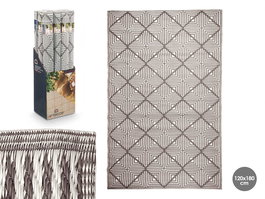 Giftdecor Alfombra Rombos Blanco Gris 120 x 180 cm (Set de 12)