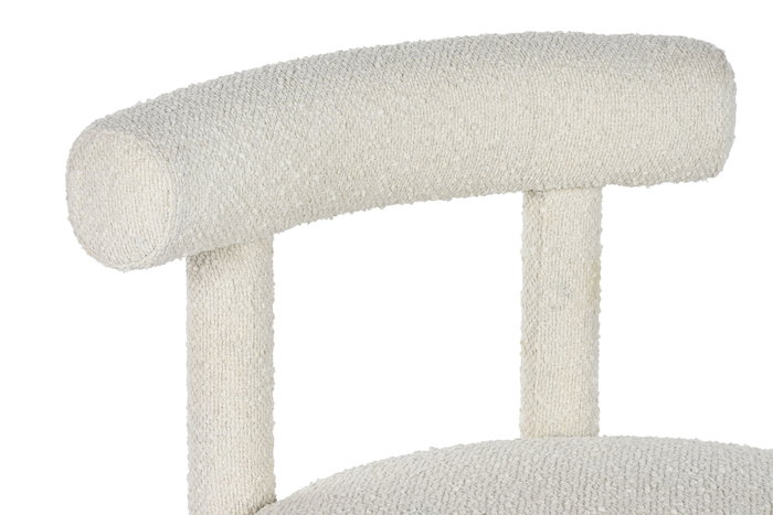 DKD Home Decor Silla Item Home Crudo, Tapizado Boucle, Madera de Arce y Poliéster, Dimensiones 52 x 74 x 51 cm (Paquete de 2 Unidades)