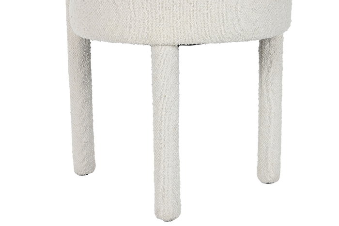 DKD Home Decor Silla Item Home Crudo, Tapizado Boucle, Madera de Arce y Poliéster, Dimensiones 52 x 74 x 51 cm (Paquete de 2 Unidades)