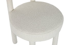 DKD Home Decor Silla Item Home Crudo, Tapizado Boucle, Madera de Arce y Poliéster, Dimensiones 52 x 74 x 51 cm (Paquete de 2 Unidades)
