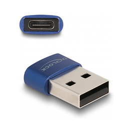 DeLOCK Adaptador USB 2.0 Macho USB Tipo-A a Hembra USB Type-C Azul