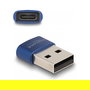 DeLOCK Adaptador USB 2.0 Macho USB Tipo-A a Hembra USB Type-C Azul