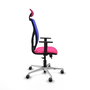 PIQUERAS Y CRESPO Silla de oficina Motilla con mecanismo Sincro/Traslack Rosa y Azul