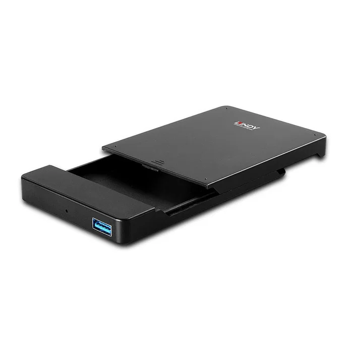 Lindy 43331 Carcasa Externa para Disco Duro/SSD 2.5", USB 3.0, SATA III, 5 Gbit/s, Negro