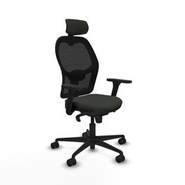 PIQUERAS Y CRESPO Silla de oficina Jorquera con mecanismo Sincro en Negro
