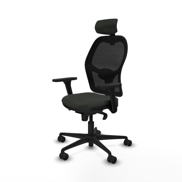 PIQUERAS Y CRESPO Silla de oficina Jorquera con mecanismo Sincro en Negro