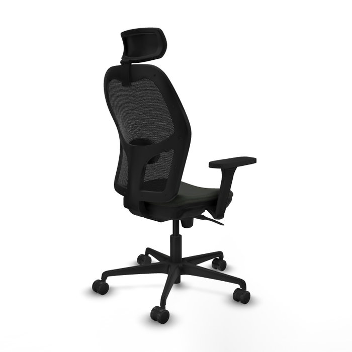 PIQUERAS Y CRESPO Silla de oficina Jorquera con mecanismo Sincro en Negro