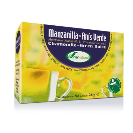 SORIA NATURAL Manzanilla con Anís Verde, 20 filtros de infusión