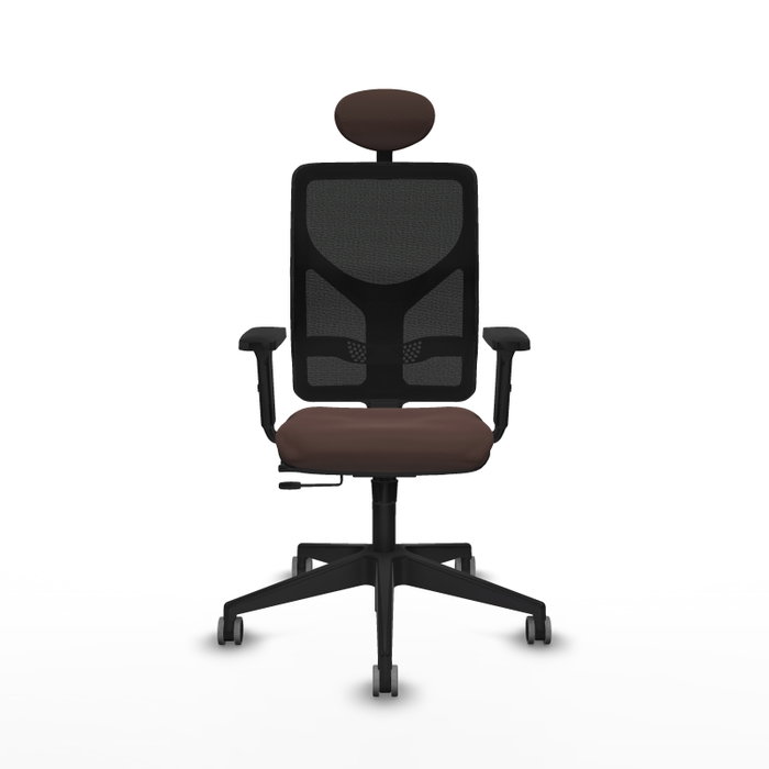 PIQUERAS Y CRESPO Silla de oficina Motilla con mecanismo Sincro/Traslack Marrón oscuro y Negro PIQUERAS Y CRESPO Silla de oficina Motilla con mecanismo Sincro/Traslack Marrón oscuro y Negro