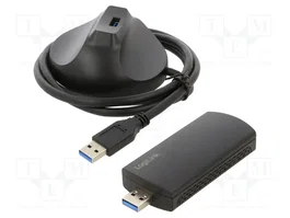 LogiLink Adaptador USB 3.0 Wi-Fi 6E 802.11ax 3000Mbit/s con antena y base