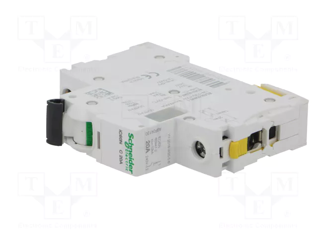 SCHNEIDER ELECTRIC Interruptor magnetotérmico iC60N 20A 1P Curva C