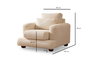Atelier Del Sofa Sofá de 1 Plaza Beige 100x105x90 cm