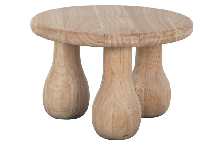 DKD Home Decor Mesita Auxiliar Moderno Natural 60 x 40 x 60 cm