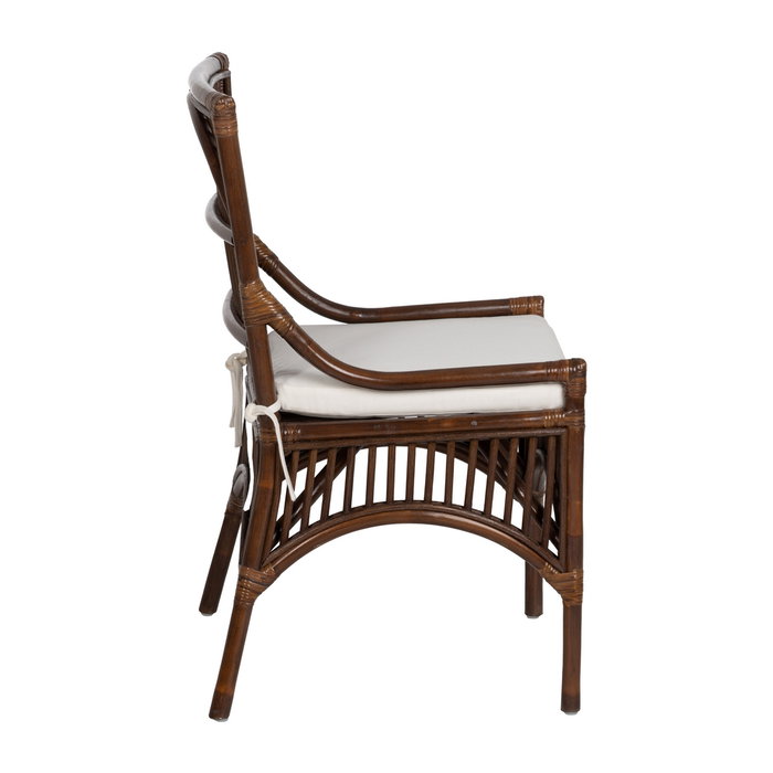 Silla Marrón Fibra Natural Salón 57 X 57 X 90 cm