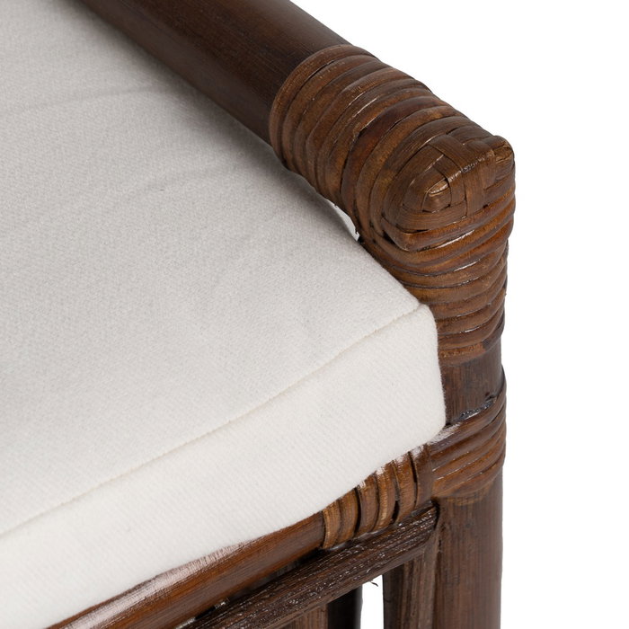 Silla Marrón Fibra Natural Salón 57 X 57 X 90 cm