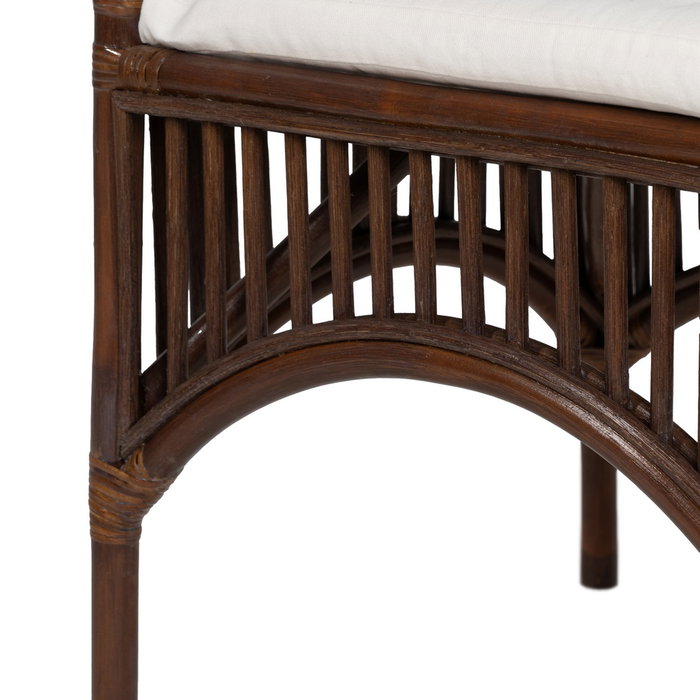 Silla Marrón Fibra Natural Salón 57 X 57 X 90 cm