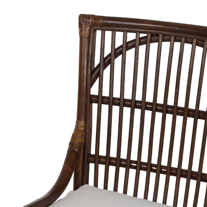 Silla Marrón Fibra Natural Salón 57 X 57 X 90 cm