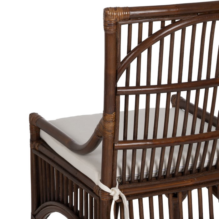 Silla Marrón Fibra Natural Salón 57 X 57 X 90 cm