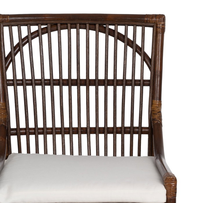 Silla Marrón Fibra Natural Salón 57 X 57 X 90 cm