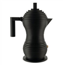 Alessi MDL02/6 BB Pulcina Cafetera Negra 6 Tazas 100 Values Collection