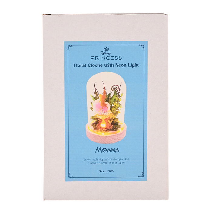 WIDDOP & CO Flor Campana Vaiana Moana Princesas Disney Luz Neón Madera