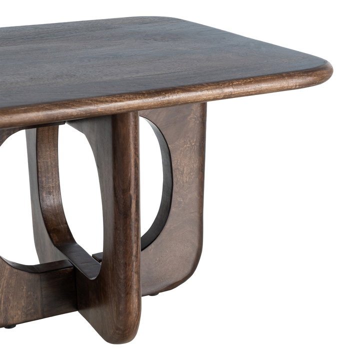 Mesa Centro Marrón Madera de Mango 60 X 60 X 40 cm