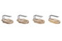 DKD Home Decor Soporte para Incienso de Mango y Hierro, Pack de 4 unidades