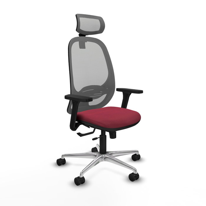 PIQUERAS Y CRESPO Silla de oficina Cilanco con mecanismo Sincro/Traslack, Granate y Gris PIQUERAS Y CRESPO Silla de oficina Cilanco con mecanismo Sincro/Traslack, Granate y Gris