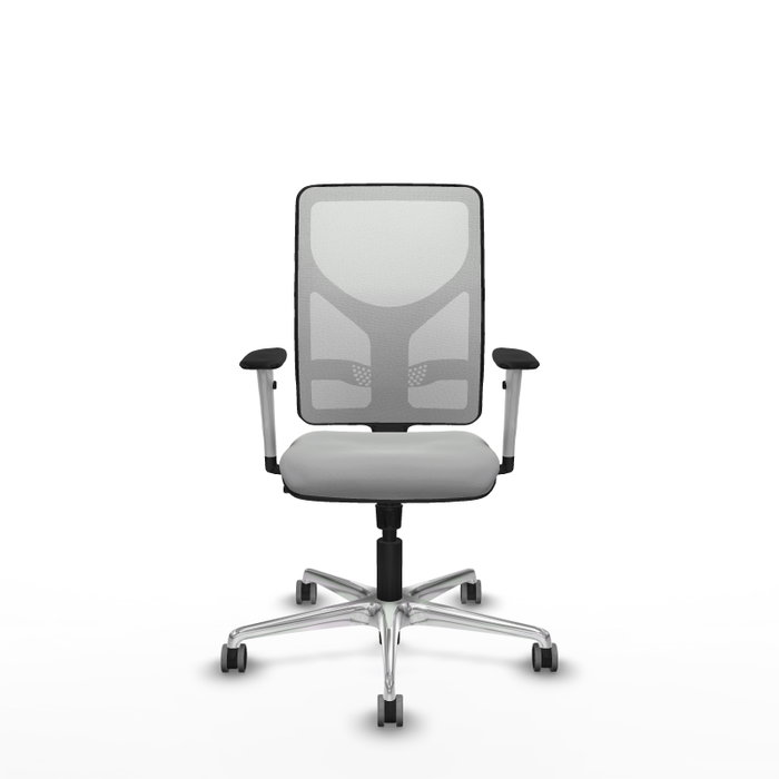 PIQUERAS Y CRESPO Silla de oficina Motilla Gris claro con respaldo blanco
