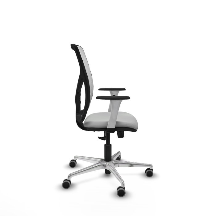 PIQUERAS Y CRESPO Silla de oficina Motilla Gris claro con respaldo blanco