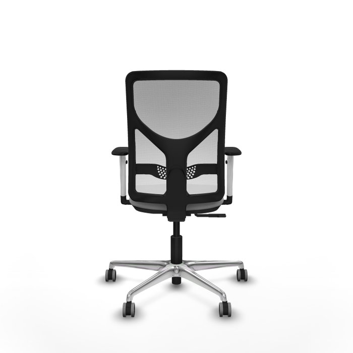 PIQUERAS Y CRESPO Silla de oficina Motilla Gris claro con respaldo blanco