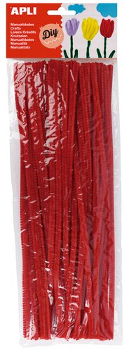 APLI Limpia Pipas Varilla Rojo 30 cm, Set de 5 Bolsas de 50 unidades APLI Limpia Pipas Varilla Rojo 30 cm, Set de 5 Bolsas de 50 unidades