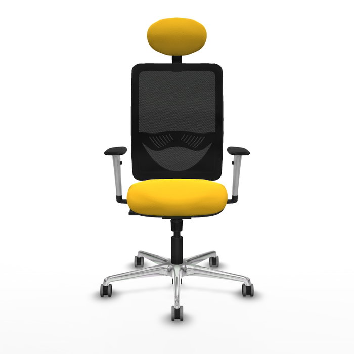 PIQUERAS Y CRESPO Silla de oficina Zulema con mecanismo Sincro, Amarillo y Negro PIQUERAS Y CRESPO Silla de oficina Zulema con mecanismo Sincro, Amarillo y Negro