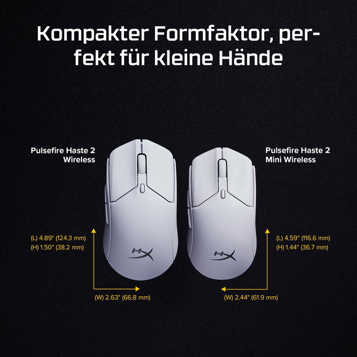 HyperX Pulsefire Haste 2 Mini Inalámbrico Blanco