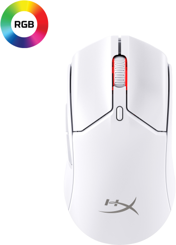 HyperX 7D389AA Ratón Gaming Inalámbrico Pulsefire Haste 2 Mini Blanco Ultraligero 60g Conexión Dual 2.4GHz/Bluetooth Sensor 26K PPP hasta 26000