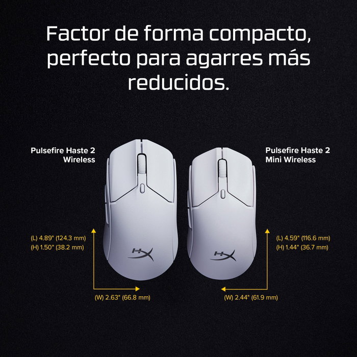 HyperX Pulsefire Haste 2 Mini Blanco