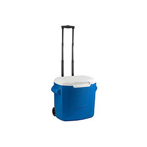 Coleman Performance Wheeled Kühlbox 28QT - Nevera Portátil con Ruedas, 26L, Color Azul y Blanco, PP y Poliuretano