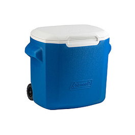 Coleman Performance Wheeled Kühlbox 28QT - Nevera Portátil con Ruedas, 26L, Color Azul y Blanco, PP y Poliuretano