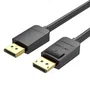 Vention HACBJ Cable DisplayPort 1.2 4K 144Hz Macho a Macho 5m, Resolución 3840x2160, Ancho de Banda 21.6 Gbps, Audio 7.1, Diseño Antipérdida y Triple Blindaje, Negro