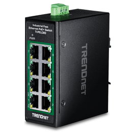 Trendnet TI-PELC80 Switch no administrado Fast Ethernet 10/100 con PoE negro