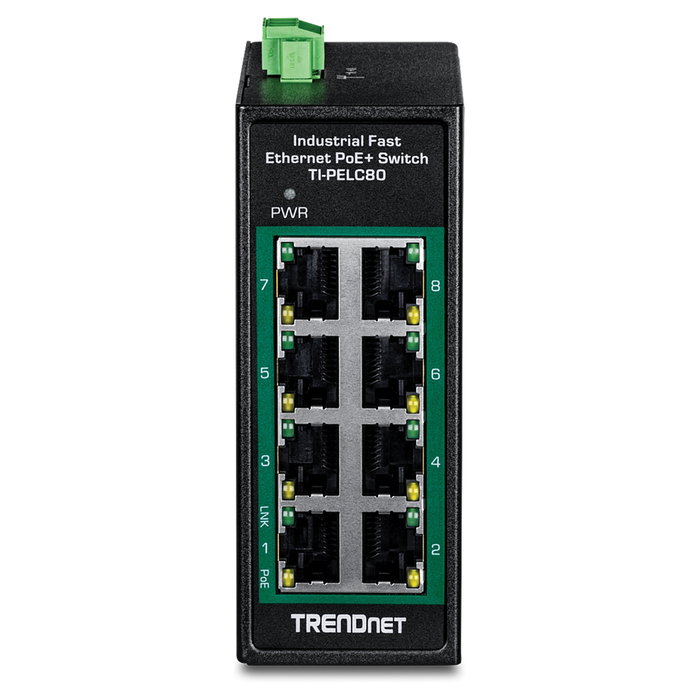 Trendnet TI-PELC80 Switch no administrado Fast Ethernet 10/100 con PoE negro