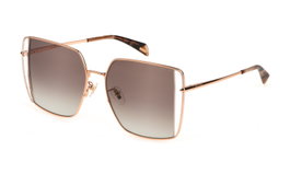 Police SPLL37-5608FC para Mujer con Detalles Dorados y Lentes Marrones