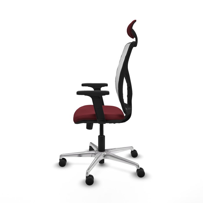 PIQUERAS Y CRESPO Silla de oficina Motilla Granate y Blanco con mecanismo Sincro PIQUERAS Y CRESPO Silla de oficina Motilla Granate y Blanco con mecanismo Sincro