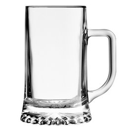 Viejo Valle Jarra de Cerveza Royal 50 cl (157 mm de Alto, 97 mm de Diámetro) - Vidrio con Borde Grueso (Set de 6)